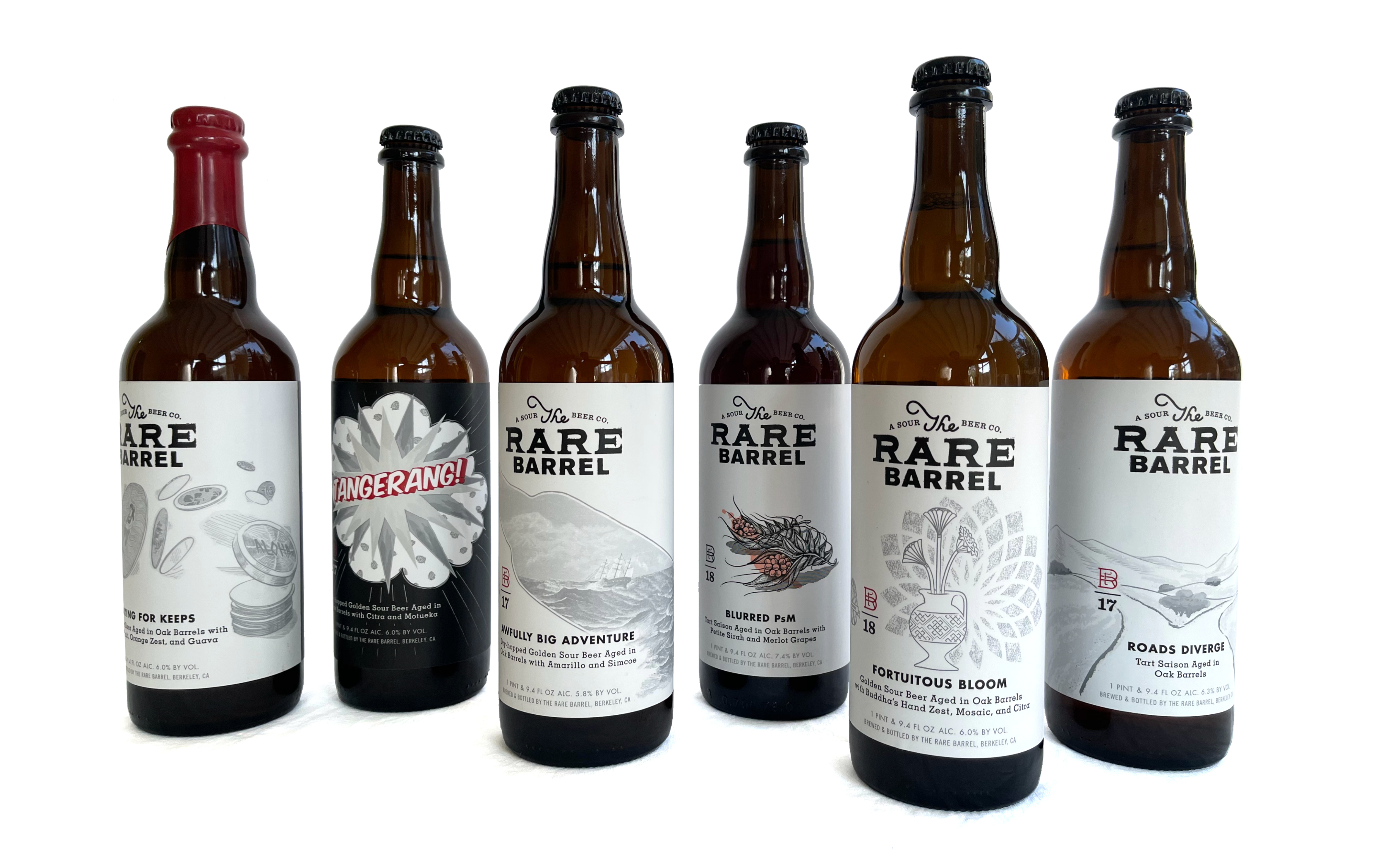 Rare Barrel illustrated bottles