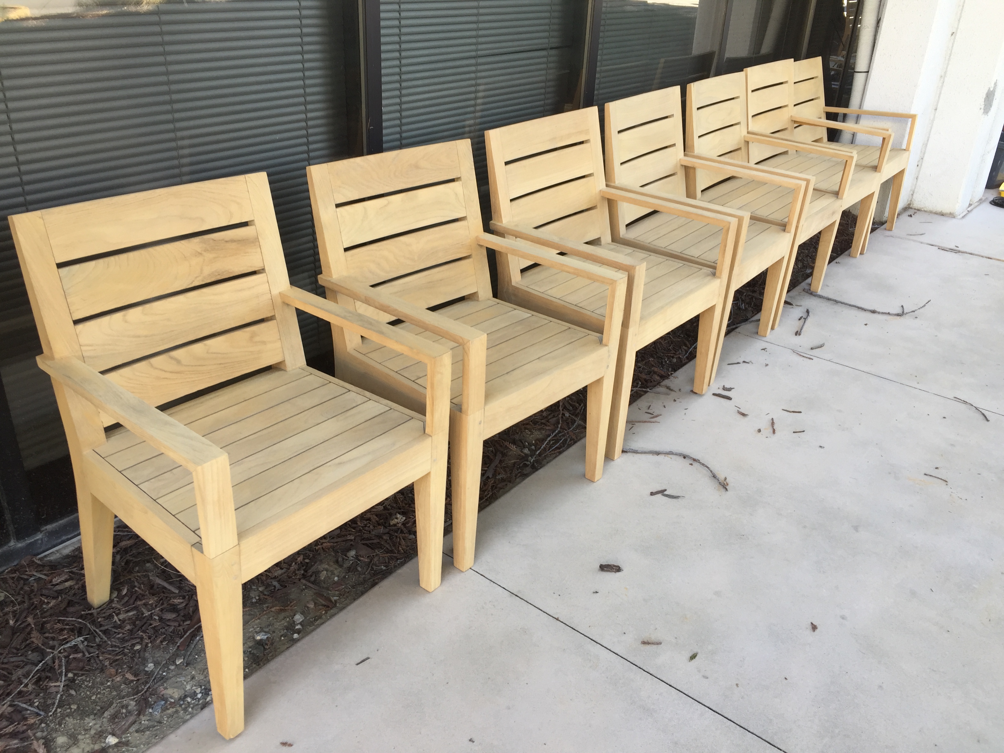 Sanded chairs