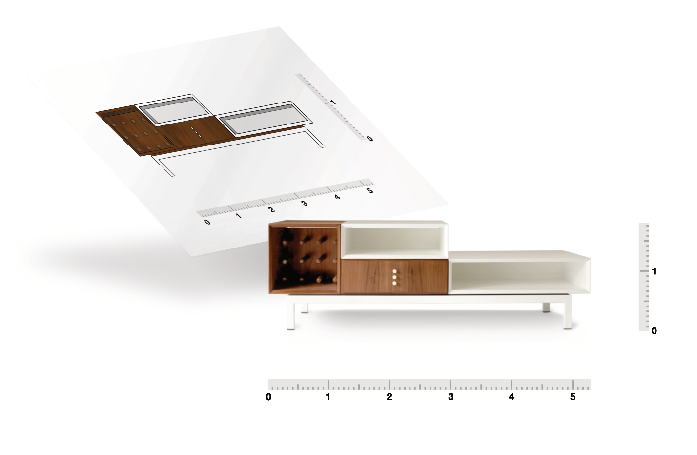 Digital
rendering beside actual furniture configuation